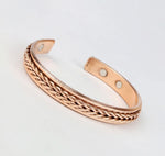 Copper Magnetic Bracelet . “ Plait design”. ( D67)