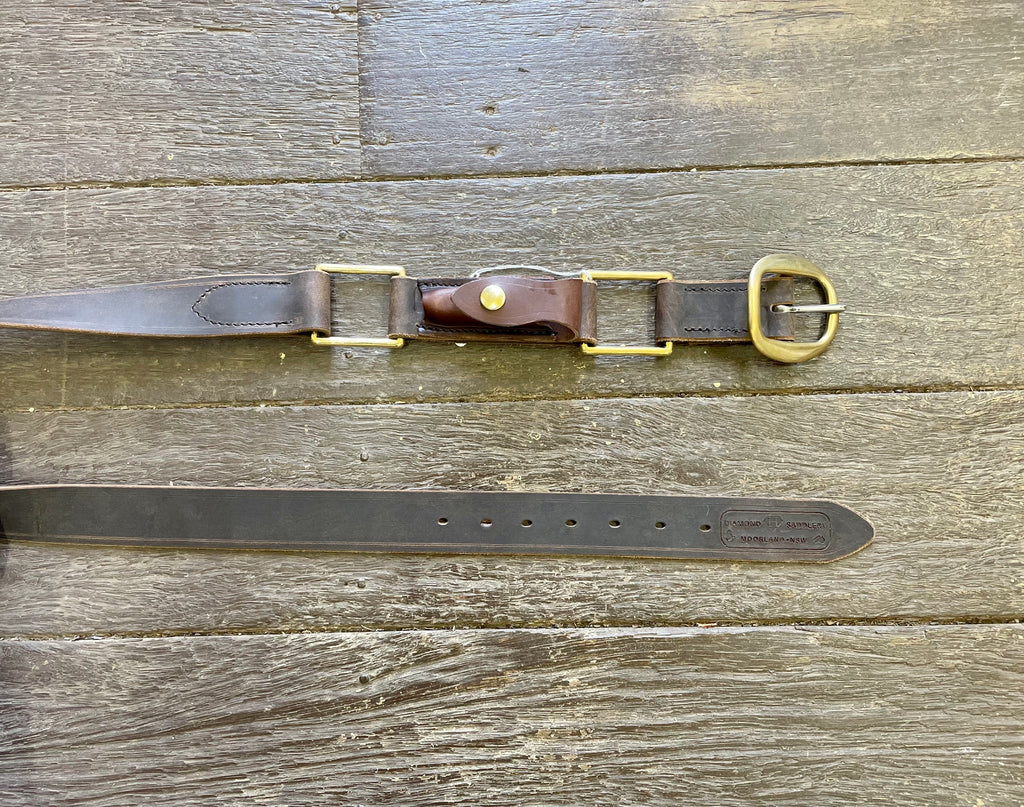 Diamond H Handmade Hobble Belt with Knife Pouch Diamond H Saddlery