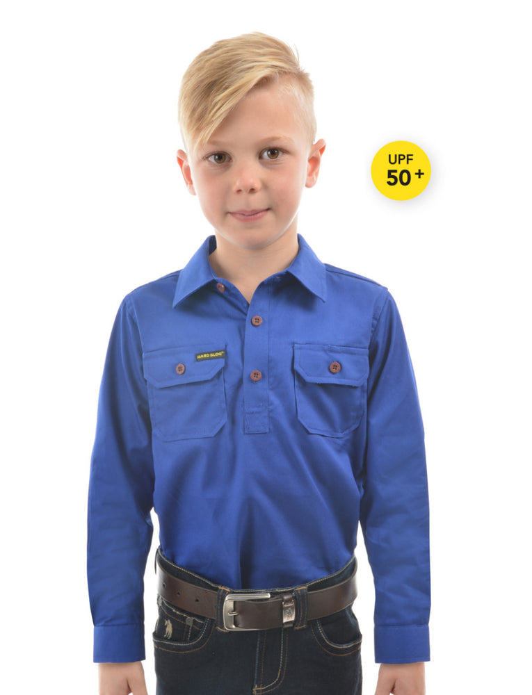 Kids Half Placket Light Cotton Shirt