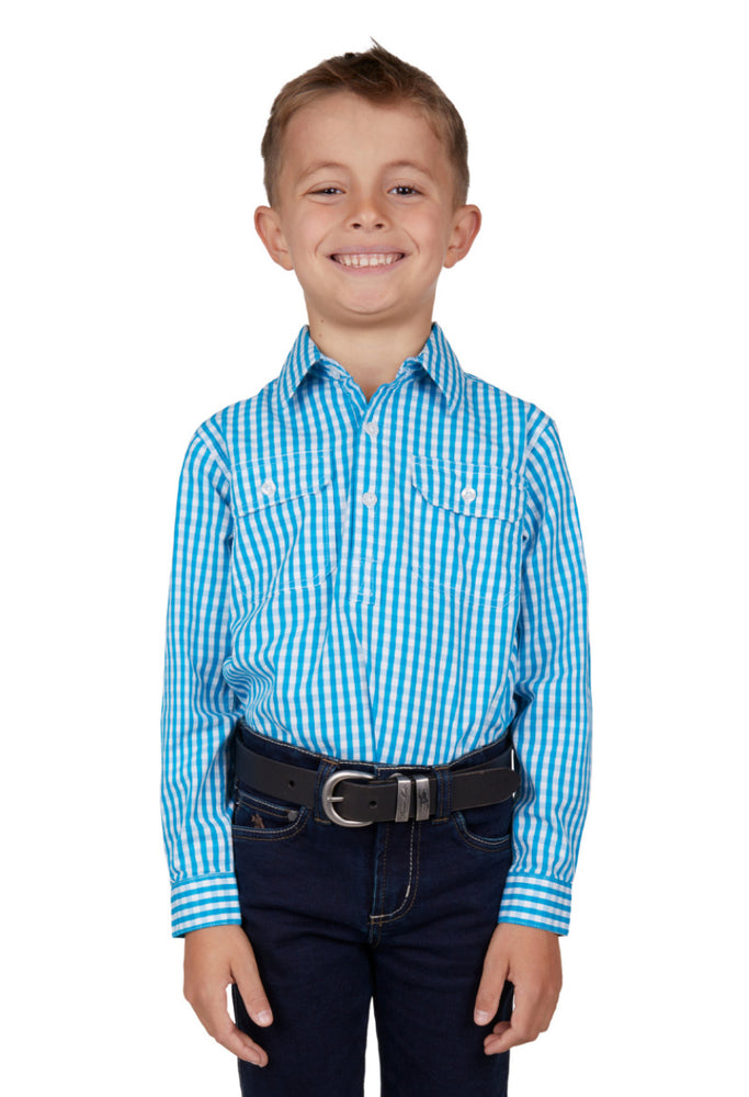 Kids Alonzo Half Placket Long Sleeve Shirt