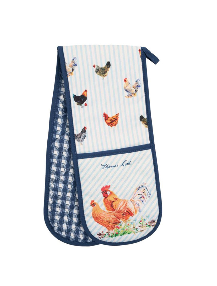 Thomas Cook Double Oven Glove Chicken Print