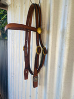 Diamond H Handmade Western Style Bridle Cob