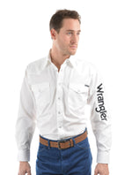 Men’s Wrangler Logo Rodeo Long Sleeve Drill Shirt