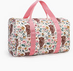 Children Highland Cow Flowers Duffel Bag