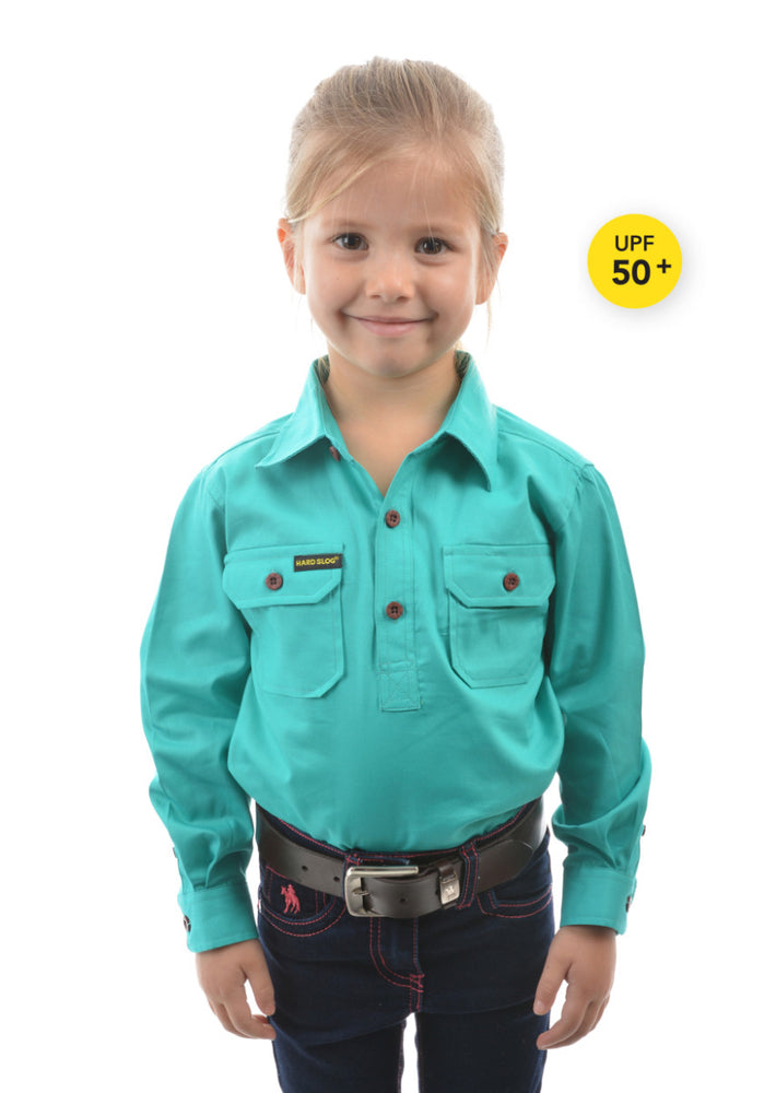 Kids Half Placket Light Cotton Shirt