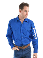 Men’s Wrangler Logo Rodeo Long Sleeve Drill Shirt