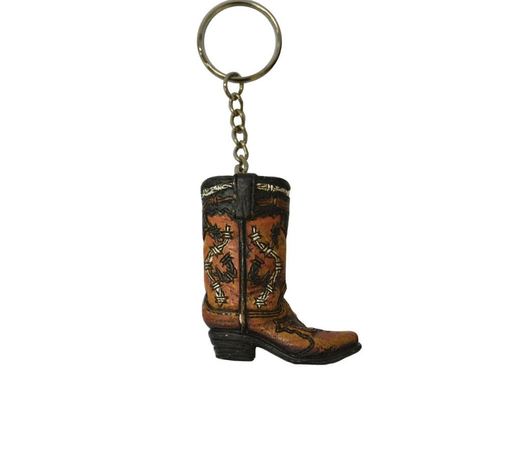Barb Wire Boot Keychain
