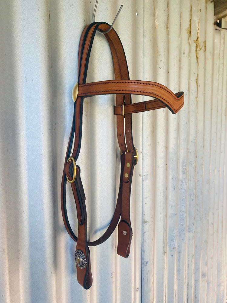 Diamond H Handmade Western Style Bridle Cob