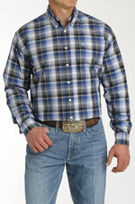 Cinch Men’s Plaid Button Down Roy Long Sleeve Shirt