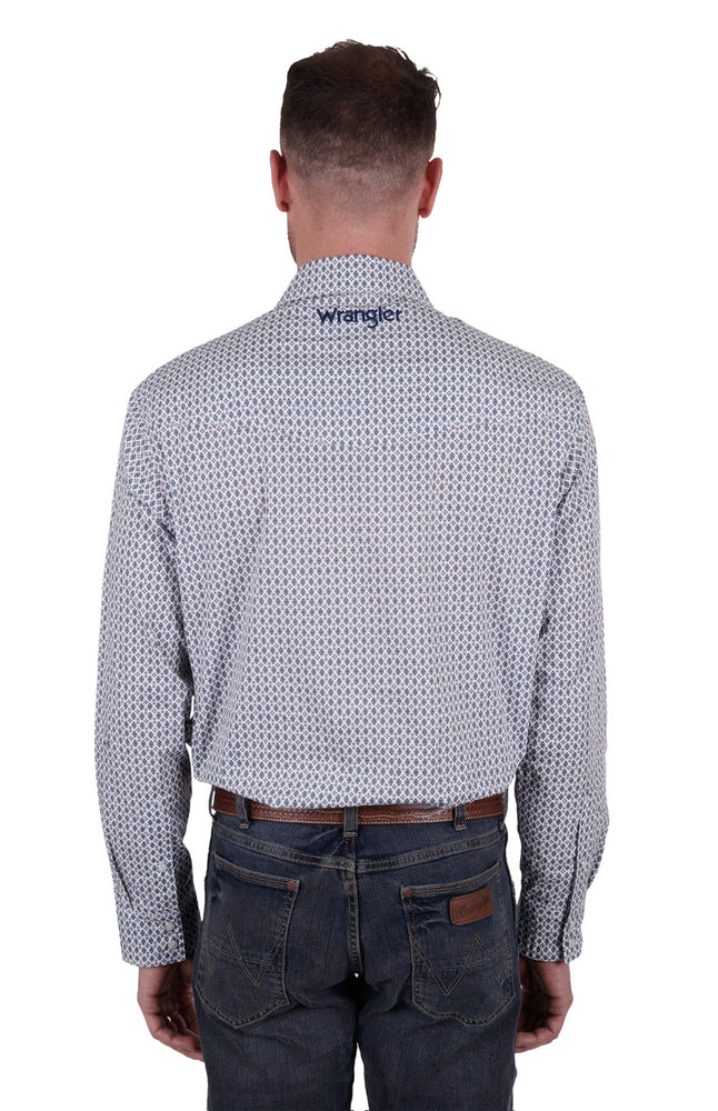 Wrangler Men’s Clinton Logo Long Sleeve Shirt