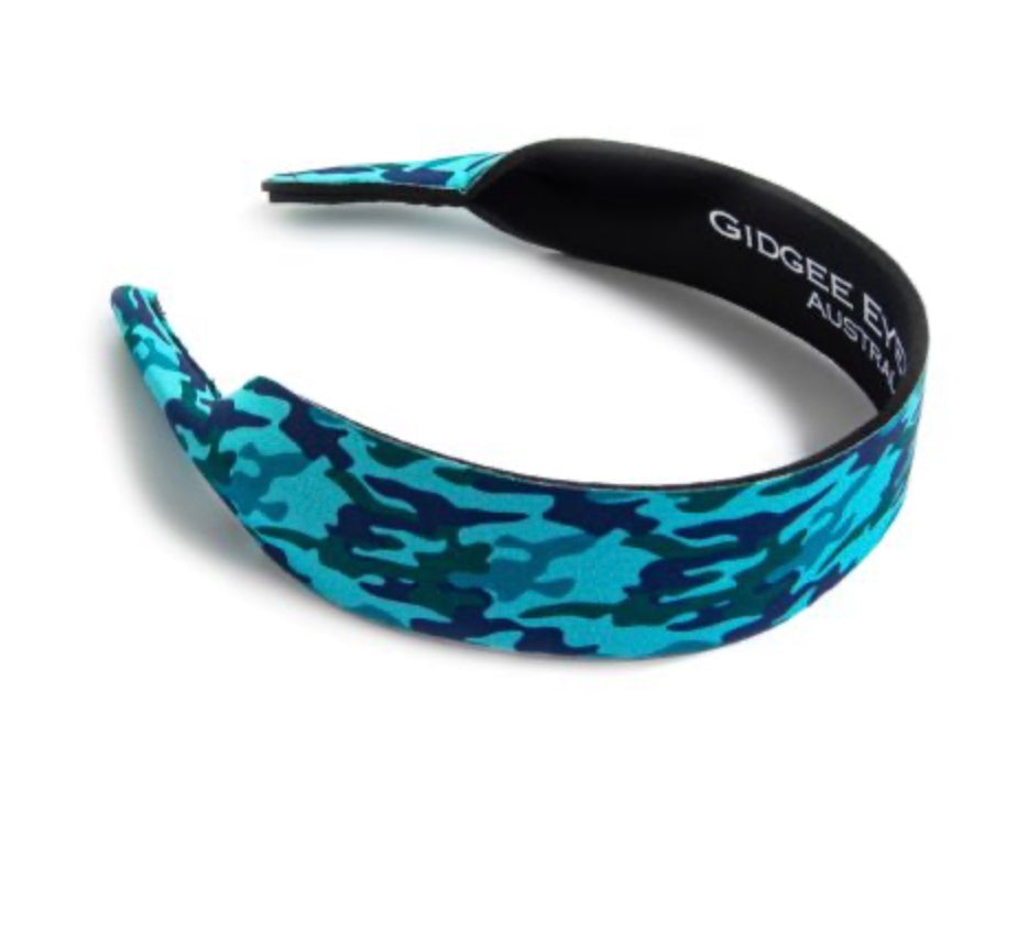 Gidgee Sunglass Strap. Blue Aqua.