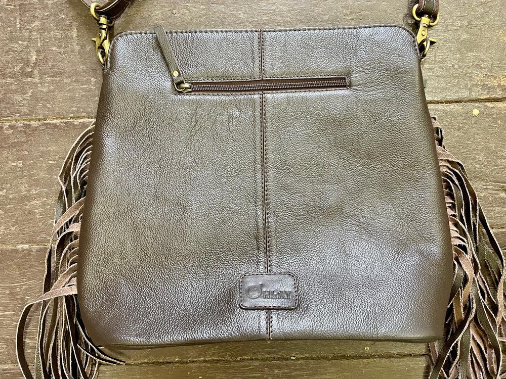 “Bella” Cowhide leather carved Bag