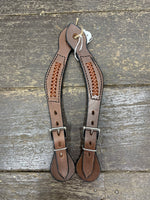 Diamond H Handamde Braided Spur Straps Brown