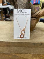 Mountain Creek Rose Gold Plated Horseshoe Lariat Necklace
