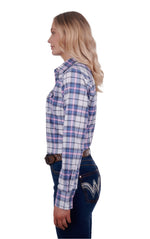 Wrangler Women’s Lucy Check Western Long Sleeve Shirt