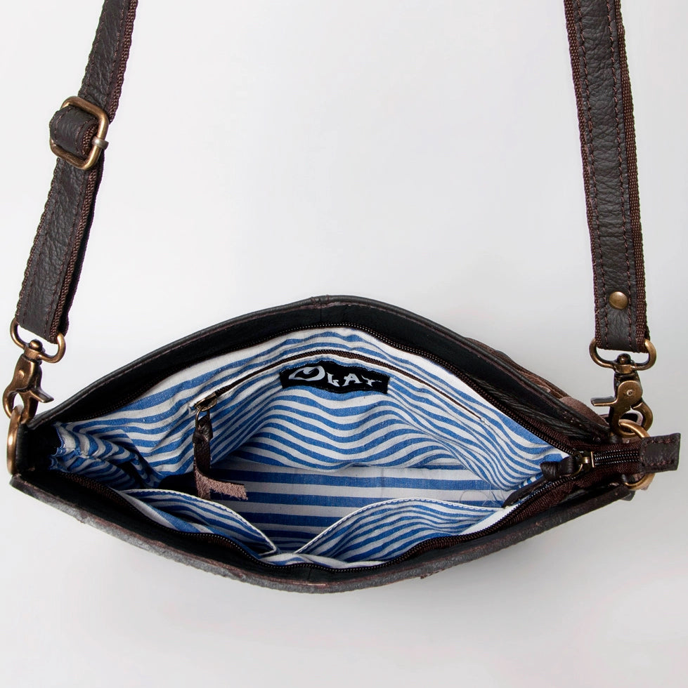 “Bella” Cowhide leather carved Bag
