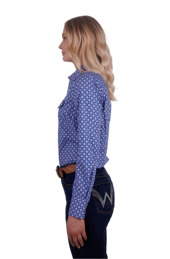 Wrangler Women’s Karla Print Long Sleeve Shirt