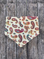 Ladies Reversible Neck Scarf Small “Yellow Floral”