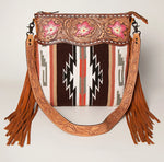 “Daisey” Signature Crossbody Tooled Saddle Blanket Leather Bag