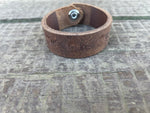 Diamond H Stamped Leather Bracelet