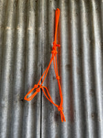 Diamond H Handmade Rope Halter Orange