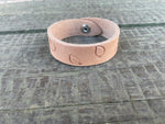 Diamond H Stamped Leather Bracelet