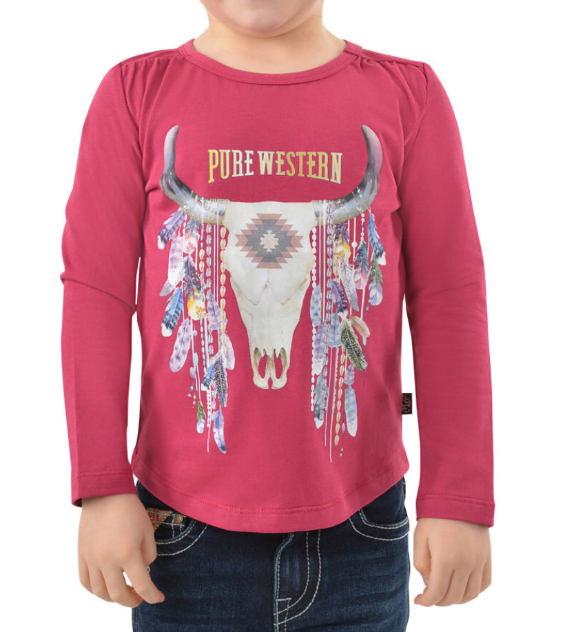 Pure Western Girls Lacey Long Sleeve Shirt
