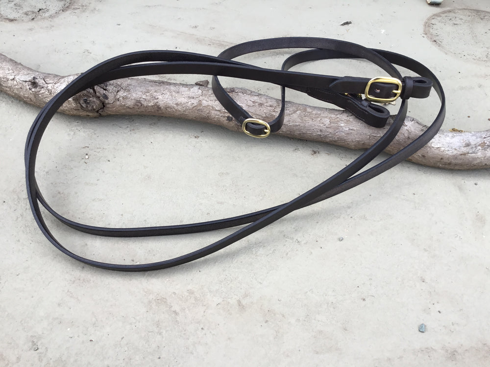 Diamond H Leather Reins.