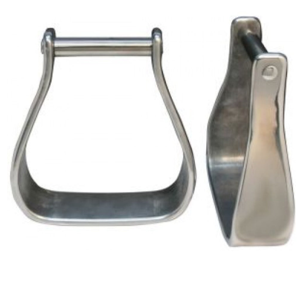 Aluminum Oxbow Stirrups with Roller Top 2 1/2