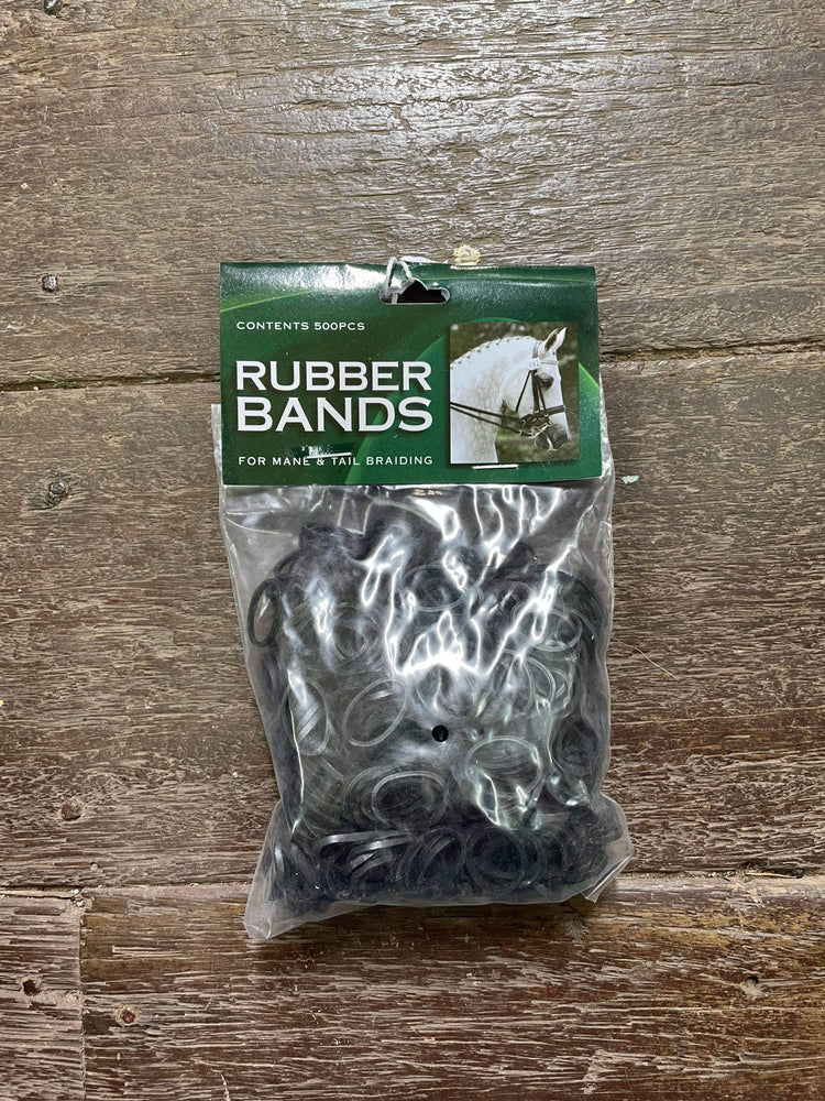 Mane Braid Rubber Bands Black 500 Pack