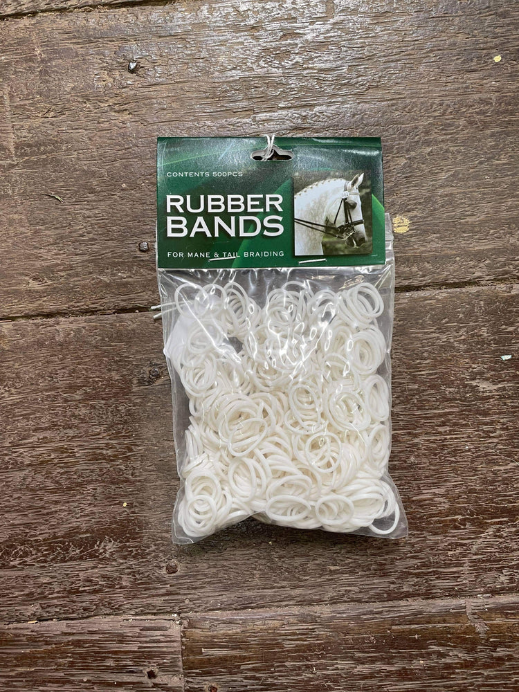 Mane Braid Rubber Bands White 500 Pack