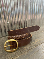 Diamond H 5 Plait Handmade Belt